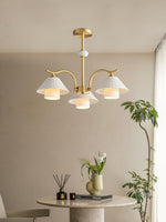 flared-gold-ceramic-chandelier