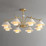 flared-gold-ceramic-chandelier