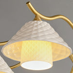 flared-gold-ceramic-chandelier