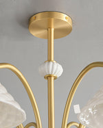 flared-gold-ceramic-chandelier