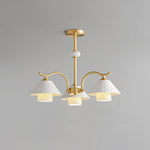 flared-gold-ceramic-chandelier