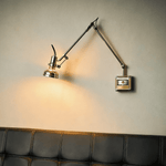 Flex Arm Wall Sconce with Adjustable Metal Shade for Modern Interiors