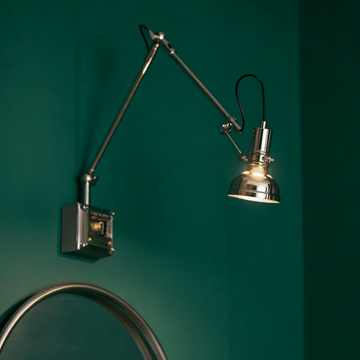 Flex Arm Wall Sconce with Adjustable Metal Shade for Modern Interiors