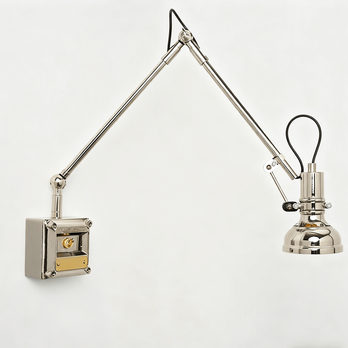 Flex Arm Wall Sconce with Adjustable Metal Shade for Modern Interiors