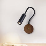 Flexstone Reader Wall Sconce in Walnut and Black Travertine