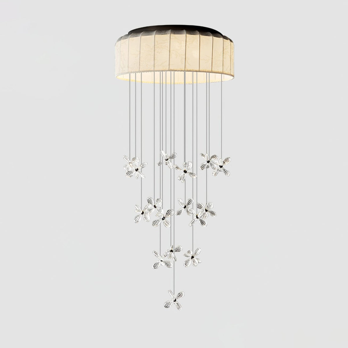 Floating Crystal Flower Ceiling Lamp