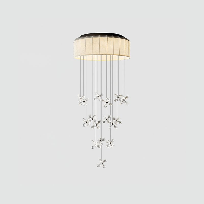 Floating Crystal Flower Ceiling Lamp