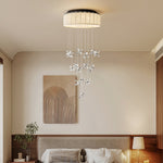 Floating Crystal Flower Ceiling Lamp