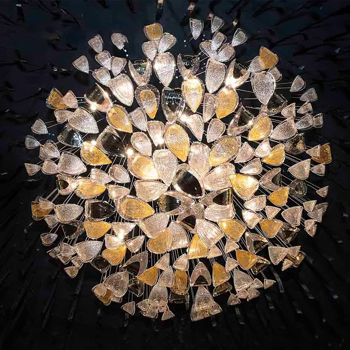 diy-floating-leaves-chandelier