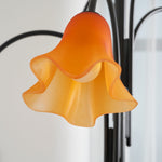 Petalia Blossom Chandelier – Floral Glass Pendant Light for Dining Room and Living Room