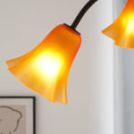 Petalia Blossom Chandelier – Floral Glass Pendant Light for Dining Room and Living Room