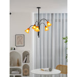 Petalia Blossom Chandelier – Floral Glass Pendant Light for Dining Room and Living Room