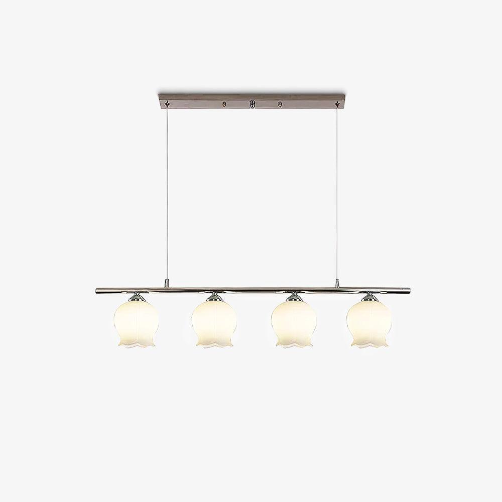 Floral Glass Pendant Light – Modern Designer Chandelier for Dining & Kitchen