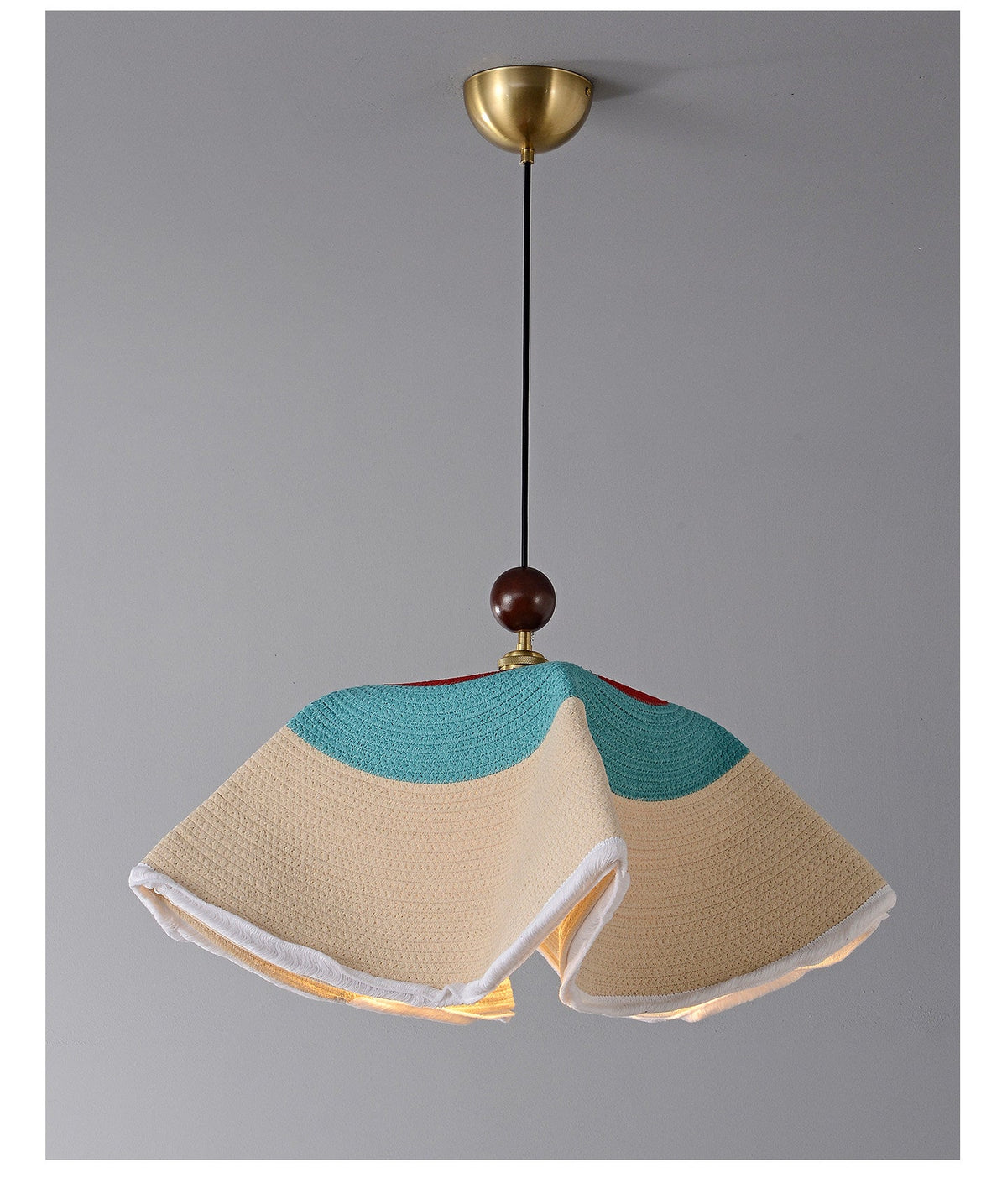 Floral Weave Pendant Light – Designer Woven Fabric Shade for Modern Interiors