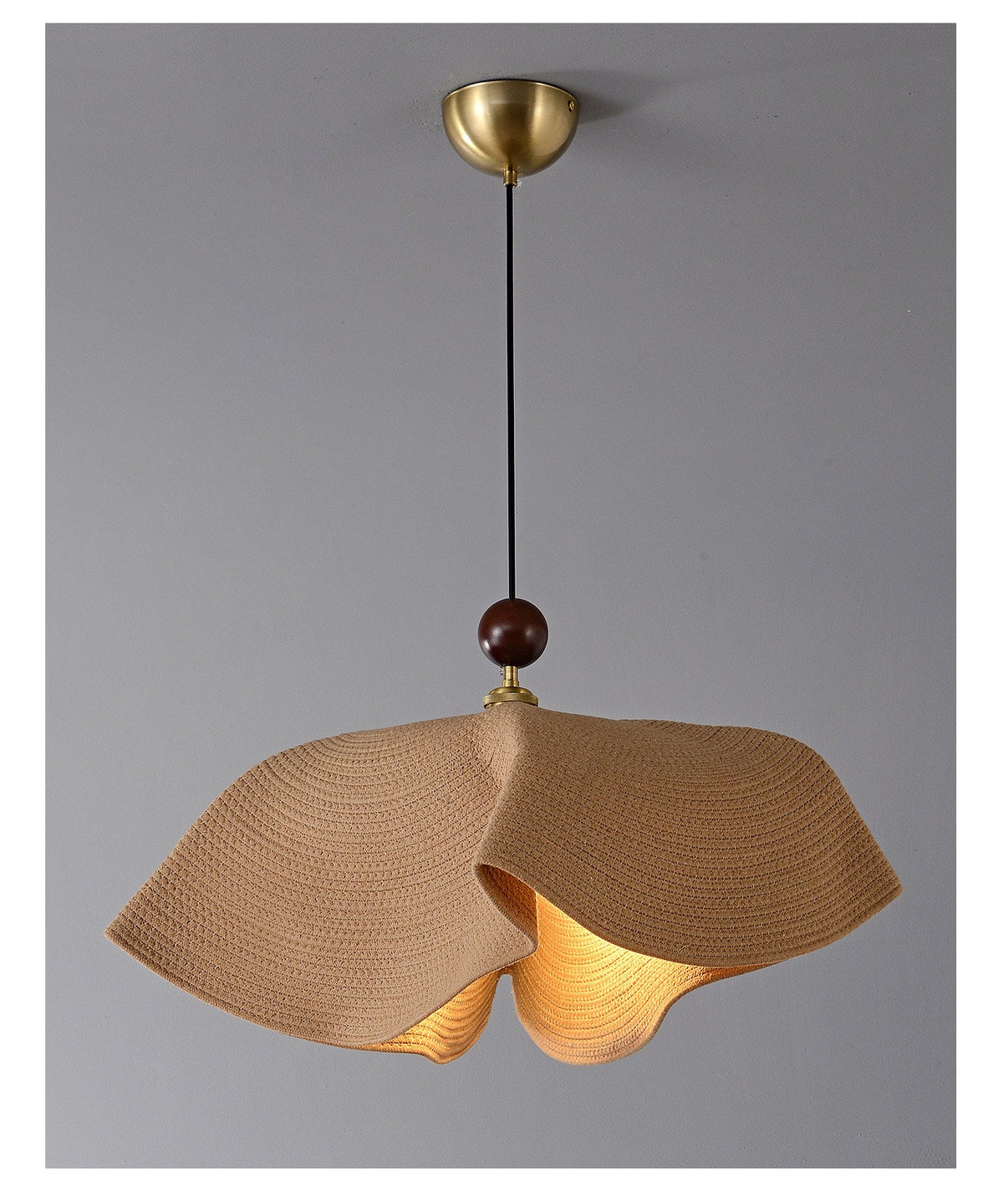 Floral Weave Pendant Light – Designer Woven Fabric Shade for Modern Interiors