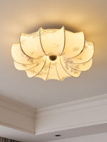 Floralis Ceiling Light – Designer Flush Mount with Fabric Shade