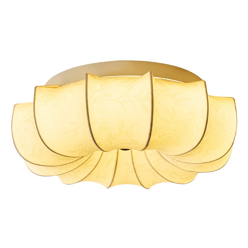 Floralis Ceiling Light – Designer Flush Mount with Fabric Shade