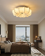 Floralis Ceiling Light – Designer Flush Mount with Fabric Shade