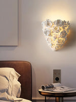 Floranza Ceramic Wall Sconce with Floral Relief – Modern LED Wall Light