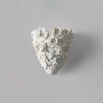 Floranza Ceramic Wall Sconce with Floral Relief – Modern LED Wall Light