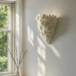 Floranza Ceramic Wall Sconce with Floral Relief – Modern LED Wall Light