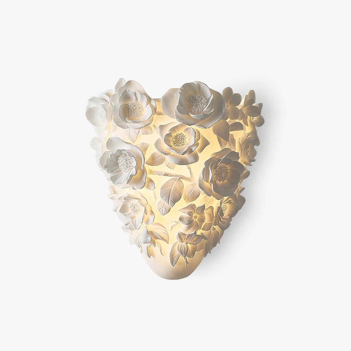 Floranza Ceramic Wall Sconce with Floral Relief – Modern LED Wall Light