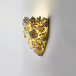 Floranza Ceramic Wall Sconce with Floral Relief – Modern LED Wall Light