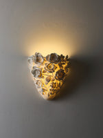 Floranza Ceramic Wall Sconce with Floral Relief – Modern LED Wall Light