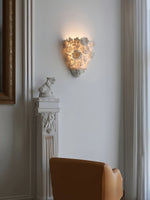 Floranza Ceramic Wall Sconce with Floral Relief – Modern LED Wall Light