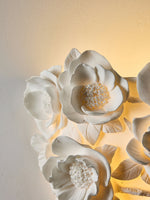 Floranza Ceramic Wall Sconce with Floral Relief – Modern LED Wall Light