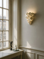 Floranza Ceramic Wall Sconce with Floral Relief – Modern LED Wall Light