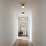 Flore Travertine Bud Ceiling Light — Natural Stone Flush Mount