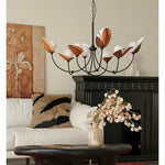 Florea Bloom Chandelier – Modern Glass and Metal Pendant Light for Dining and Living Spaces