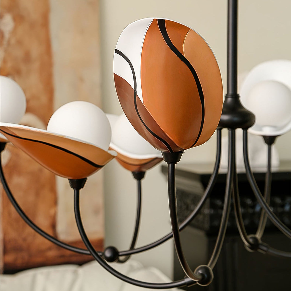 Florea Bloom Chandelier – Modern Glass and Metal Pendant Light for Dining and Living Spaces
