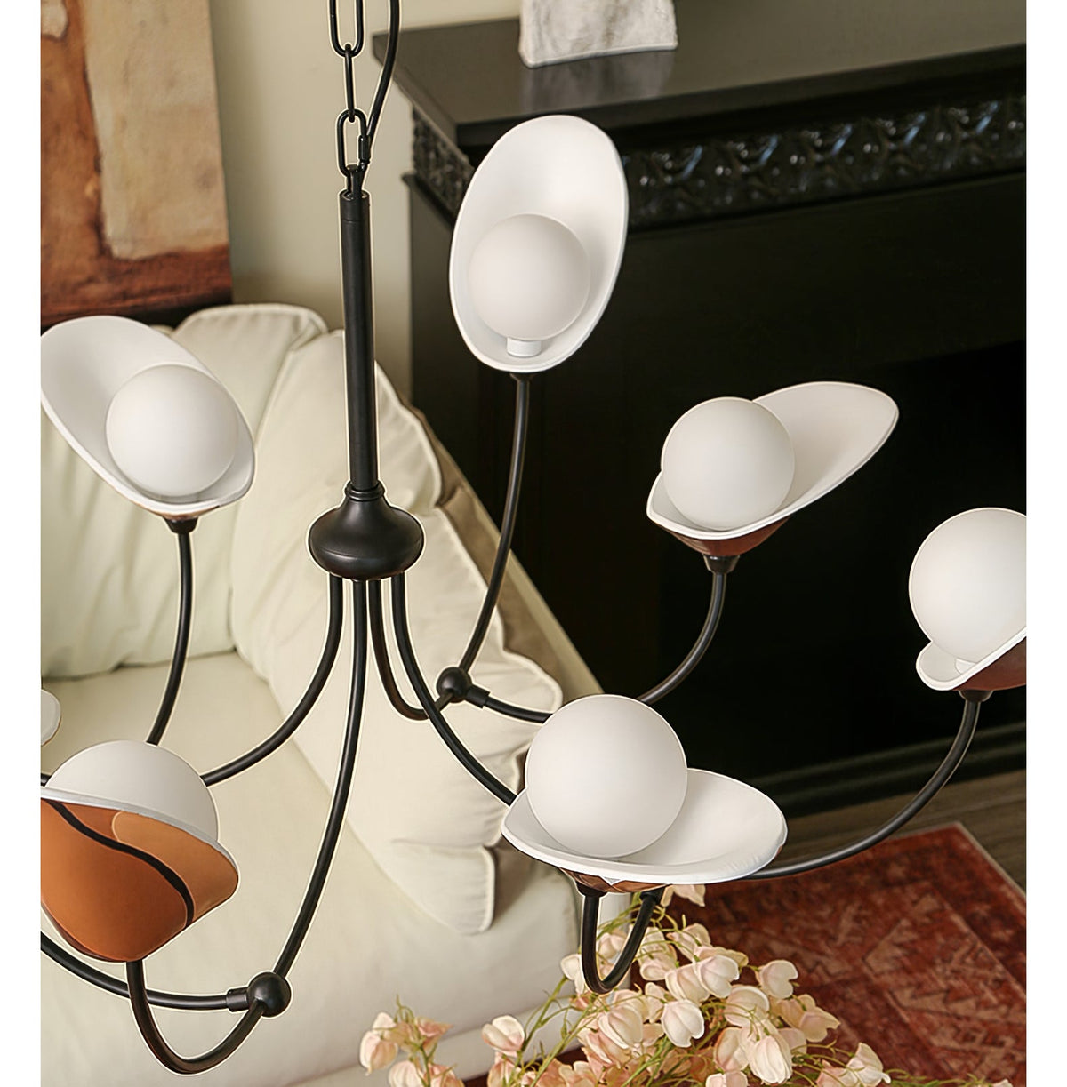 Florea Bloom Chandelier – Modern Glass and Metal Pendant Light for Dining and Living Spaces