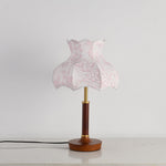 Florence Blossom Table Lamp – Walnut Wood & Fabric Designer Lamp