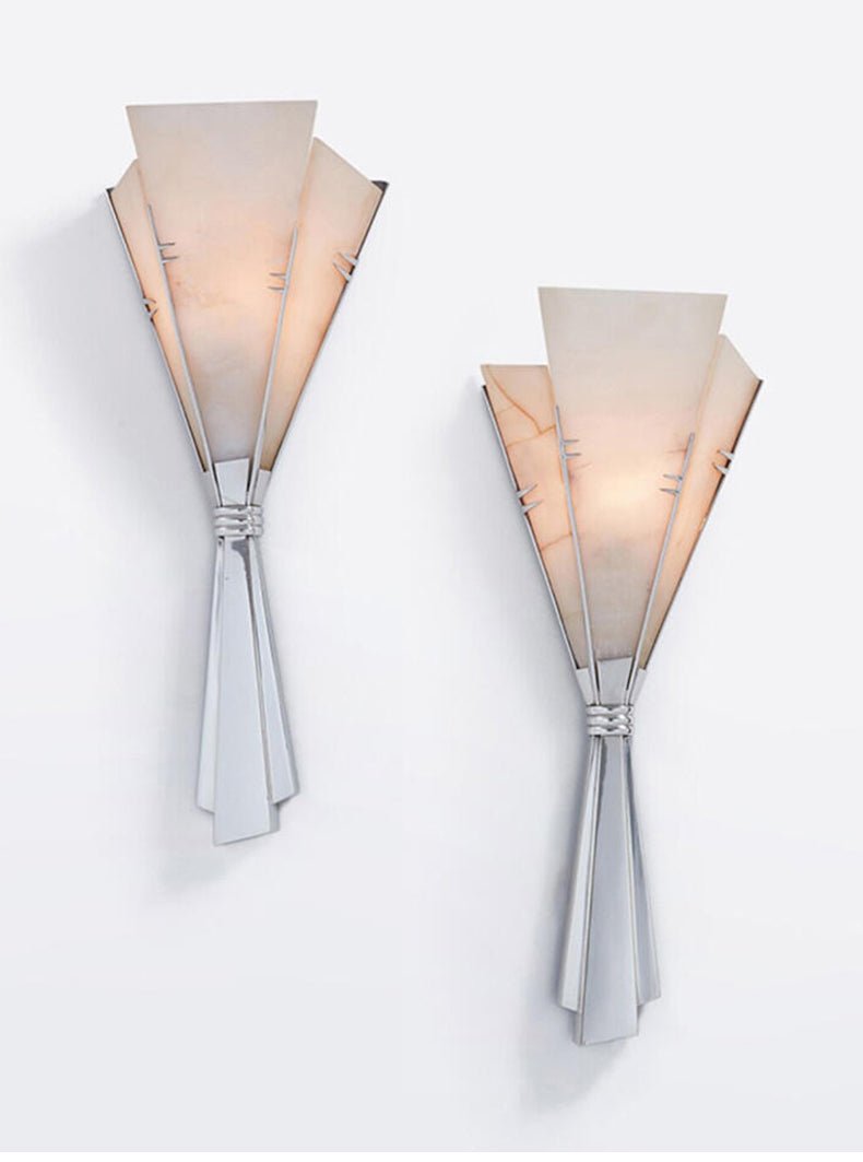 Florent Alabaster Fan Wall Sconce – Sculptural Illumination for Refined Interiors