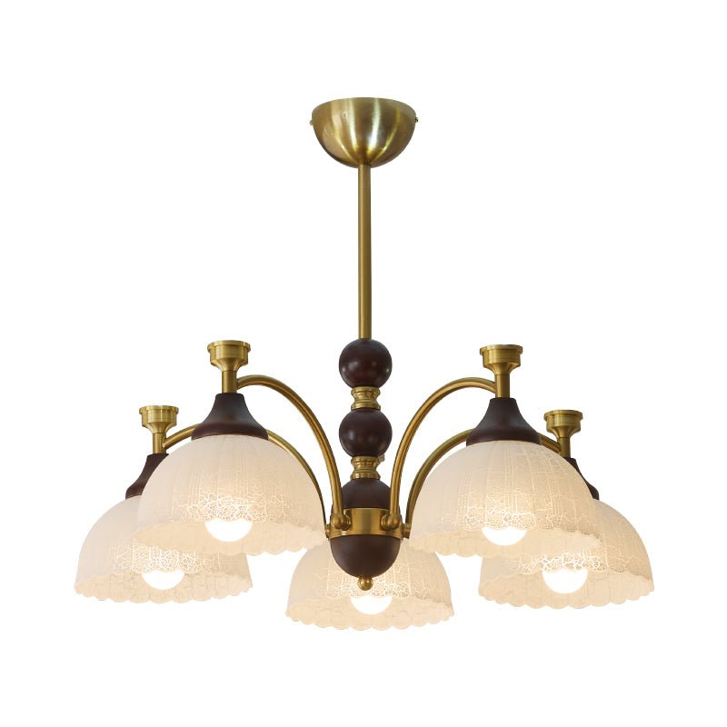 Florentia Modern Wood & Glass Chandelier for Dining Room and Foyer