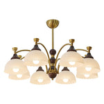Florentia Modern Wood & Glass Chandelier for Dining Room and Foyer