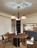 Florentia Modern Wood & Glass Chandelier for Dining Room and Foyer