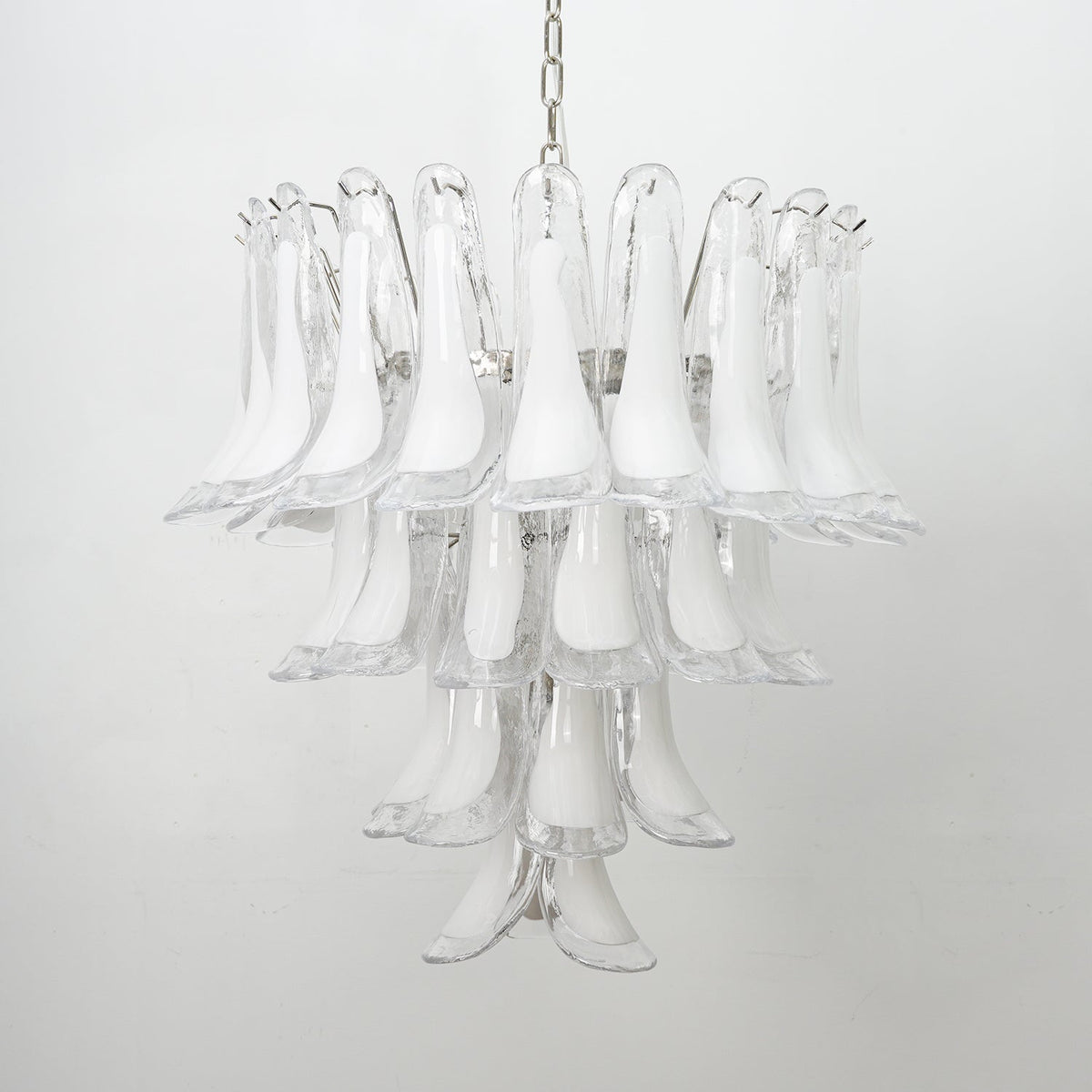 Florentine Lily Glass Chandelier – Handcrafted Murano-Style Pendant Light