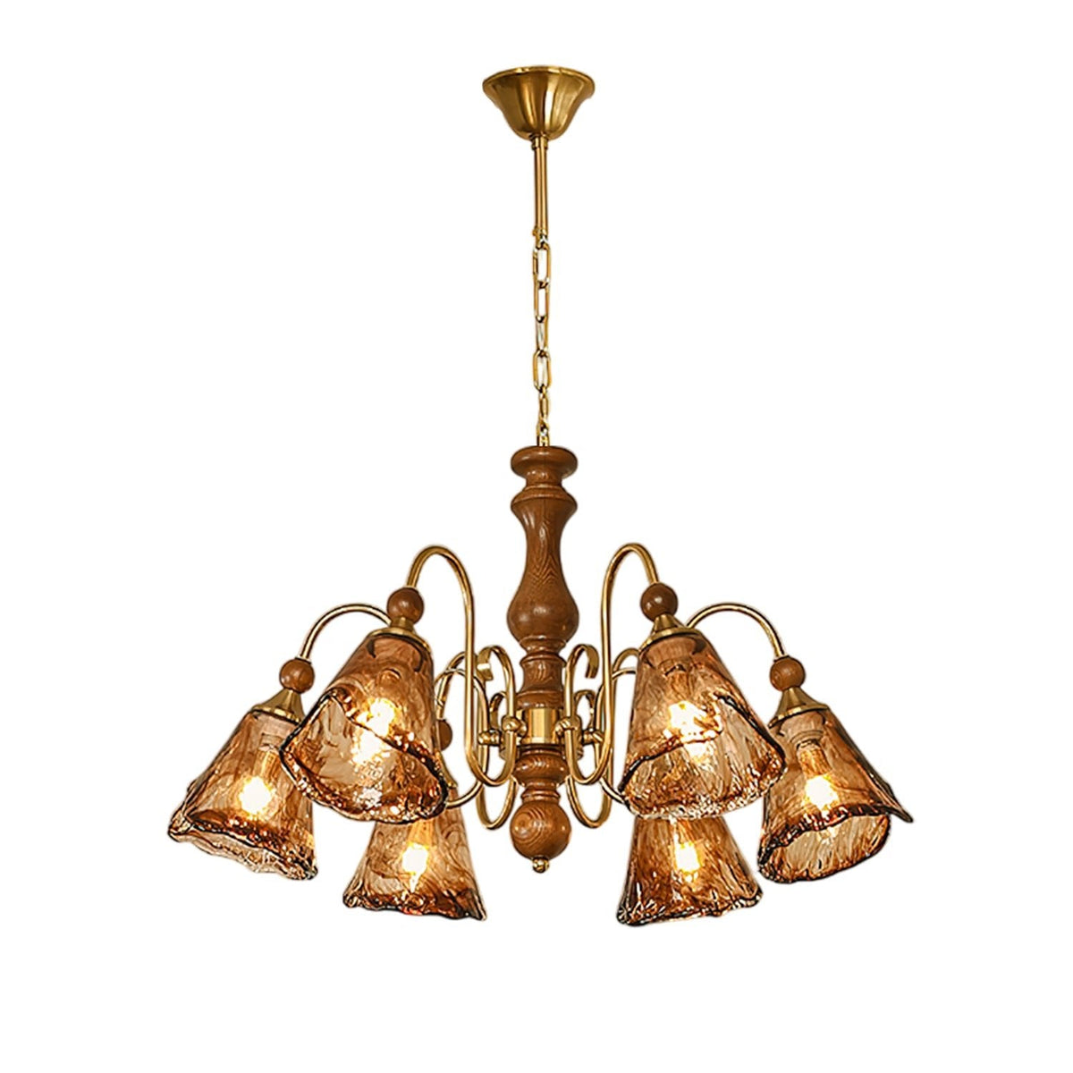 Florenzia Petal Glass Chandelier for Dining Room and Living Room