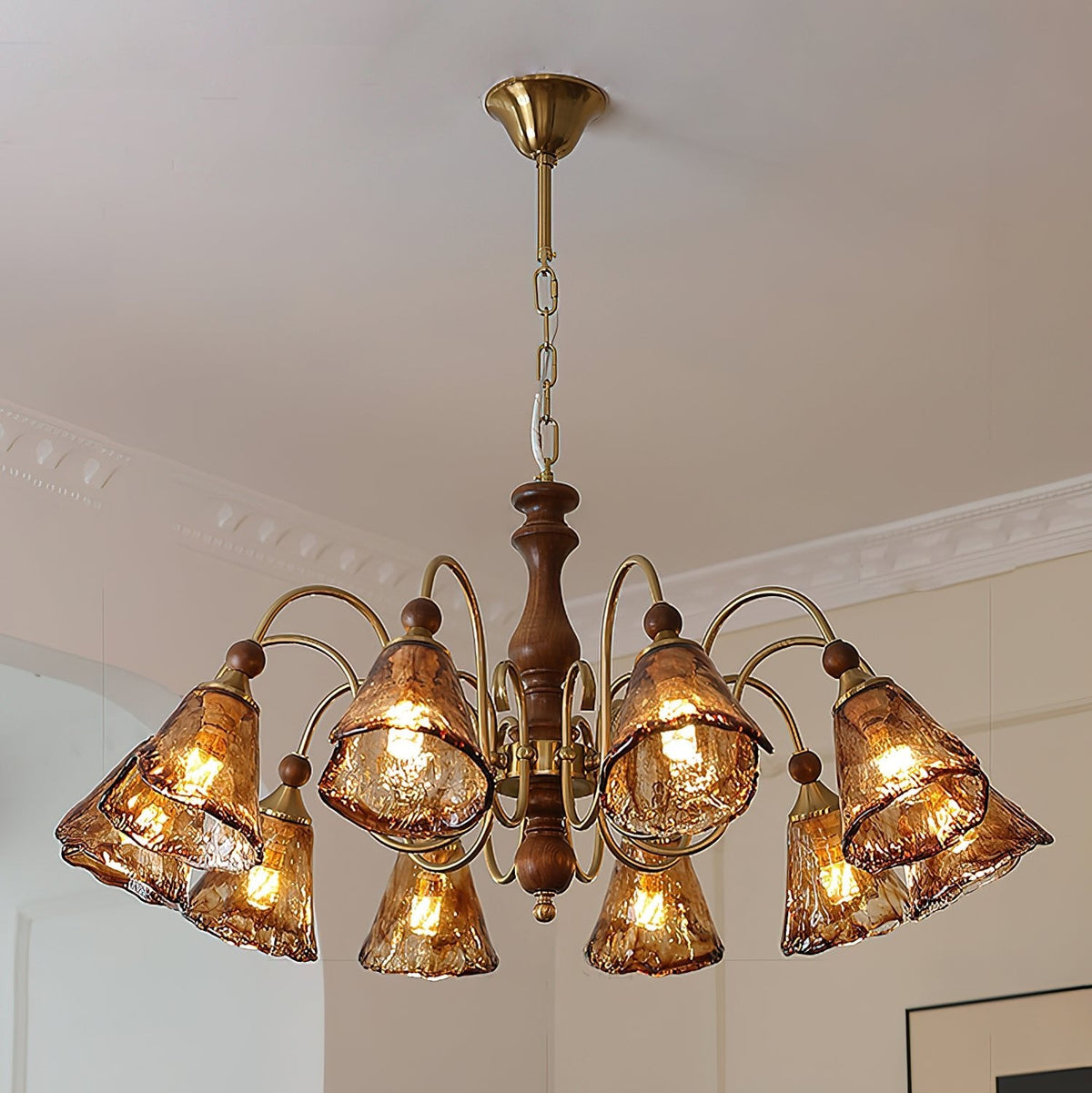 Florenzia Petal Glass Chandelier for Dining Room and Living Room