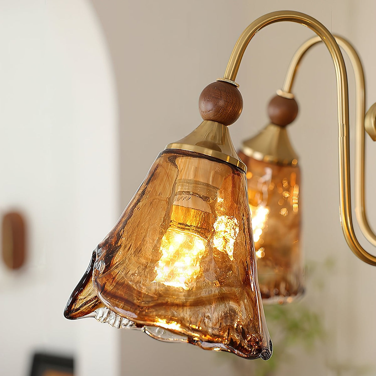 Florenzia Petal Glass Chandelier for Dining Room and Living Room