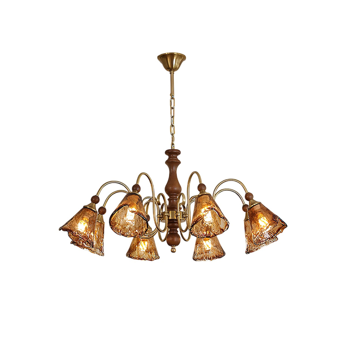 Florenzia Petal Glass Chandelier for Dining Room and Living Room