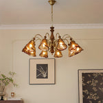 Florenzia Petal Glass Chandelier for Dining Room and Living Room