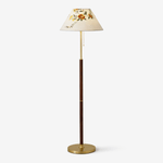 Florienne Floor Lamp – Botanical Brass & Wood Designer Lighting