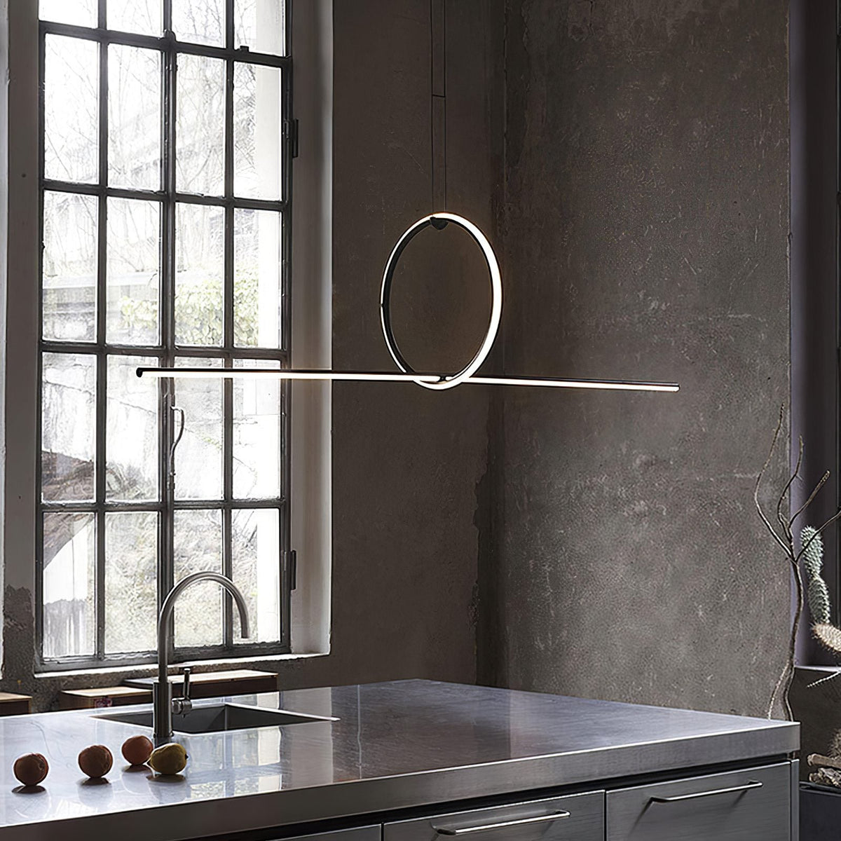 Geometric Linear Pendant Light