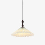 Blossom Paper Pendant Light with Wood and Iron Accents