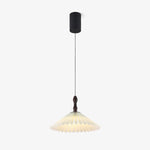 Blossom Paper Pendant Light with Wood and Iron Accents